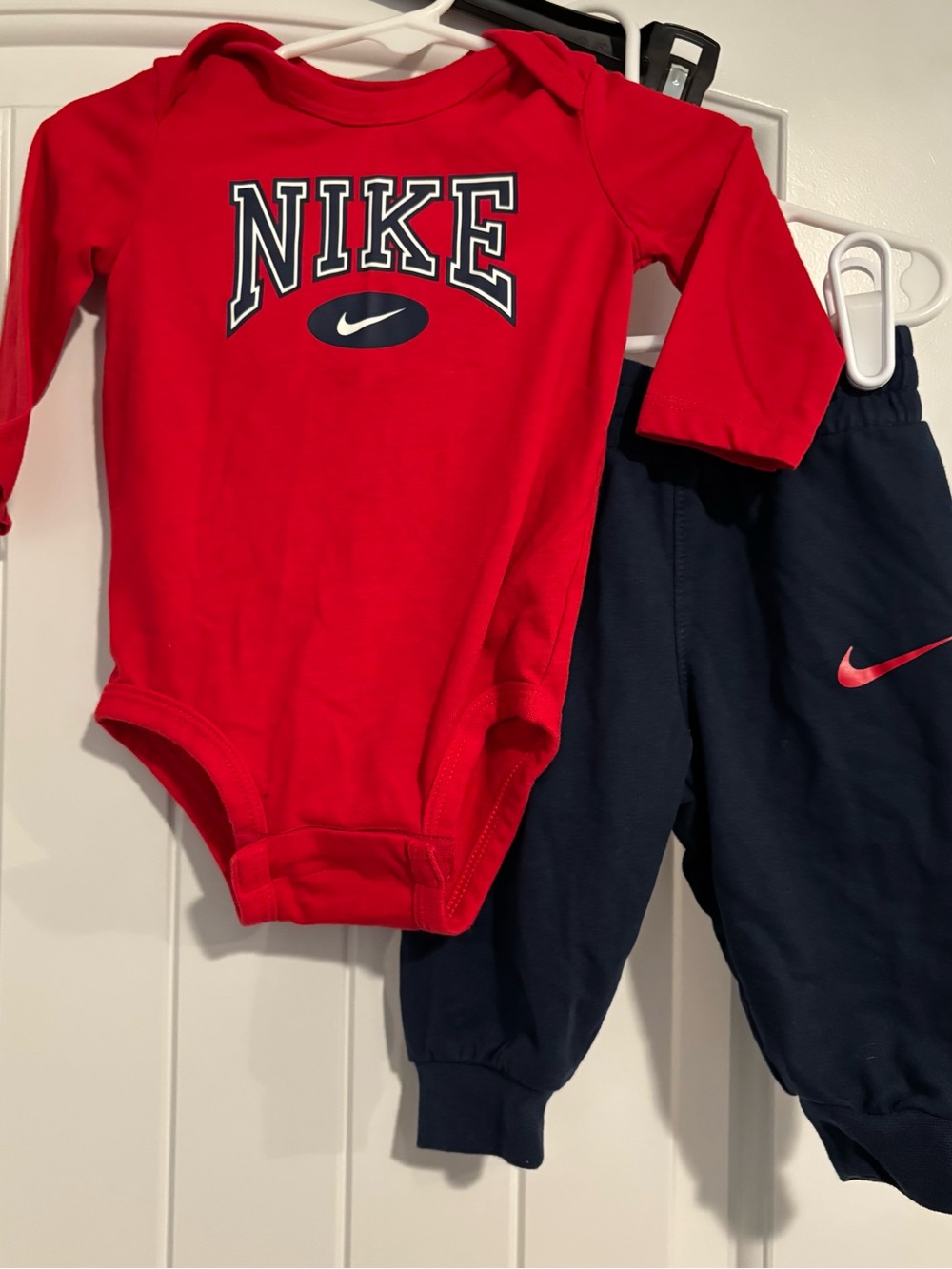 Nike Red and Navy Infant Two-Piece Set